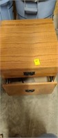 wooden 2 drawer file cabinet