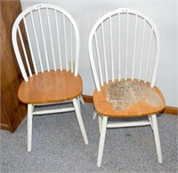 Pair of Dining Table Chairs - both do show heavy