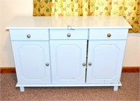 Small Cabinet - Painted Blue - Measures 30 1/2T x