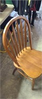 Round back wood chair