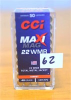 50 Rounds of CCI Maxi-Mag 22 WMR Total Metal
