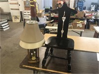 CHAIR AND LAMP