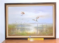 Large Framed Oil Painting - E. Max