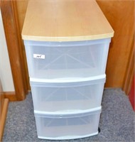 3 Drawer Storage Container on Wheels - Measures