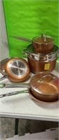 Copper Luxury Cookware Pans Set, Household