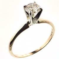 14kt Gold .47 Ct Tiffany Style Diamond Solitaire