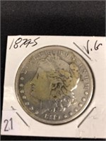 1879 S Morgan Silver Dollar, V. G.