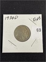 1934d Buffalo Nickel