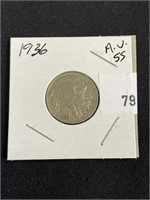 1936 Buffalo Nickel, Au55