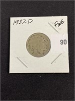 1937d Buffalo Nickel