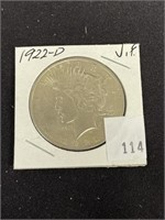 1922d Silver Peace Dollar, Vf