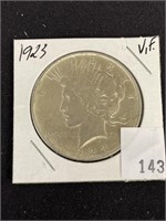 1923 Silver Peace Dollar, Vf