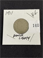 1911 Liberty V Nickel, Vg, Partial Liberty