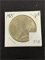 1925 Silver Peace Dollar, Vf