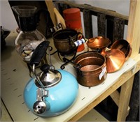 Collectible Lot, Copper Items,  Teapot
