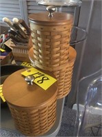 3pc. Basket canister set