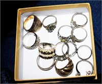 Lot of Sterling Marked Rings