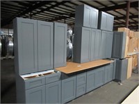 Kitchen Cabinet Set, Lewiston Gray