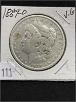 1889–0, Morgan Silver Dollar, V. G.