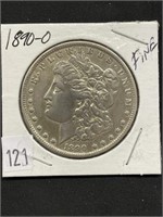 1890-o Morgan Silver Dollar, Fine