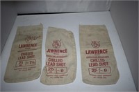 Lot Of 3 Lawrence 25lb.Shot Bags