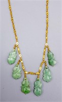 JADE AND 22KT GOLD NECKLACE