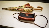 Vtg Umbrella,  Dooney & Bourke Purse