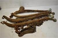 2- Sets of Vintage Wood Horse Hames