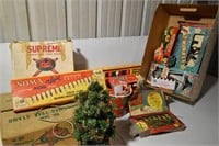 Vintage Christmas Lights & Tree Stand