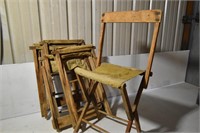 5- Vintage Wooden Camp Chairs