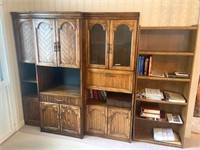 FRENCH PROVINCIAL WALL UNIT PLUS BOOKCASE