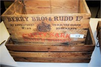 Lot of 2 Wooden Crates