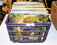 Crate Of Vinyl Records
