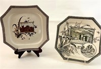 ANTIQUE TRANSFER WARE PLATTERS