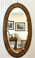 ANTIQUE ROSEWOOD OVAL MIRROR