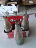 COCA COLA OLYMPIC POP BOTTLES & CARRIER