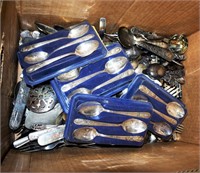 Misc.Silverplate Flatware,Collector Spoons
