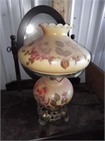amber colored electric hurricane lamp
