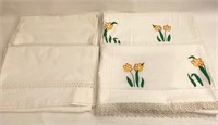 EMBROIDERED & CROCHETED BED LINENS (4)