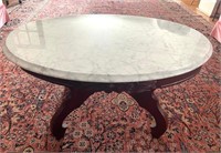 VICTORIAN STYLE MARBLE TOP LOW TABLE