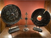 Group: Gong, Decor and Candlestick Holder