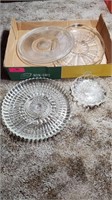 Glass Platters, Bowl, Relish Tray