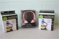 2 Mobile Phone Stands & Headphones