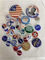 Collection of campaign buttons