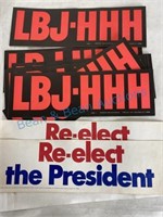 Vintage political bumper stickers