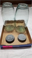 (2) HG Aqua Ball Jars with Zinc Lids