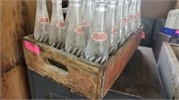 Wooden Pepsi Crate with Matching (24) Bottles
