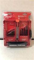 Milwaukee Black Oxide Drill Bits 15 pieces
