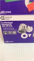 3” directional Recessed Kit w/ LED light