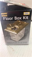 Floor Box Kit.  Polished Brass